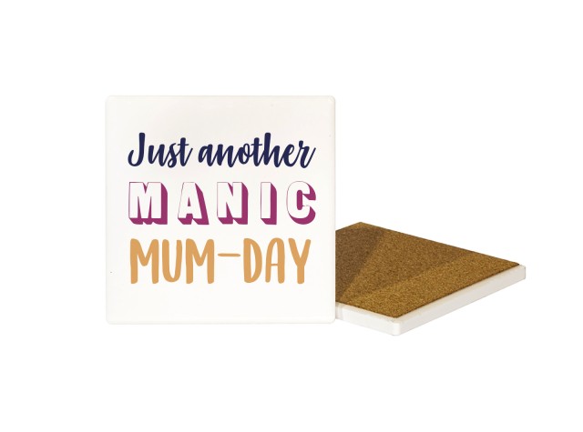 square ceramic coaster designed with a beautiful mother's day message